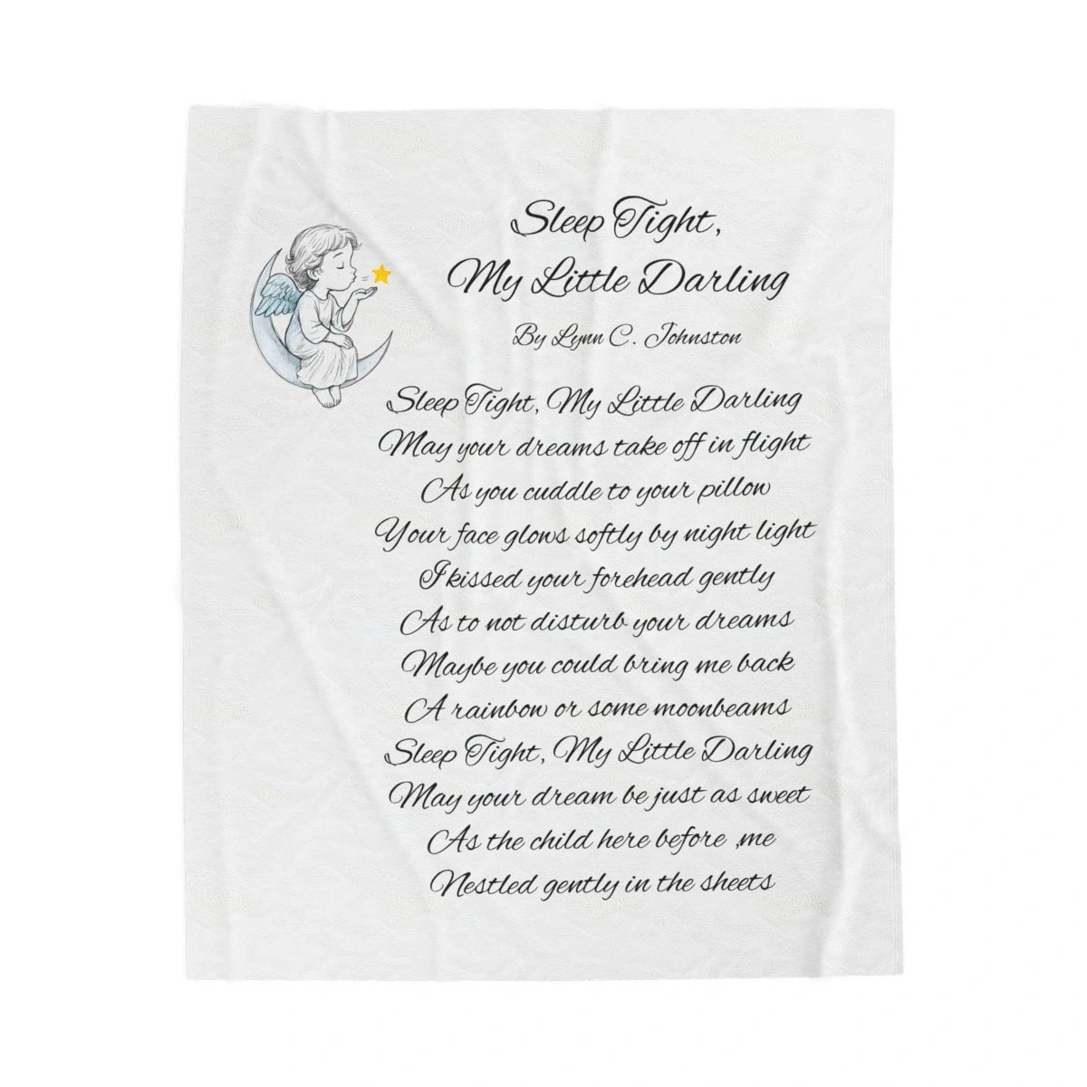 sleep tight poem velveteen blanket